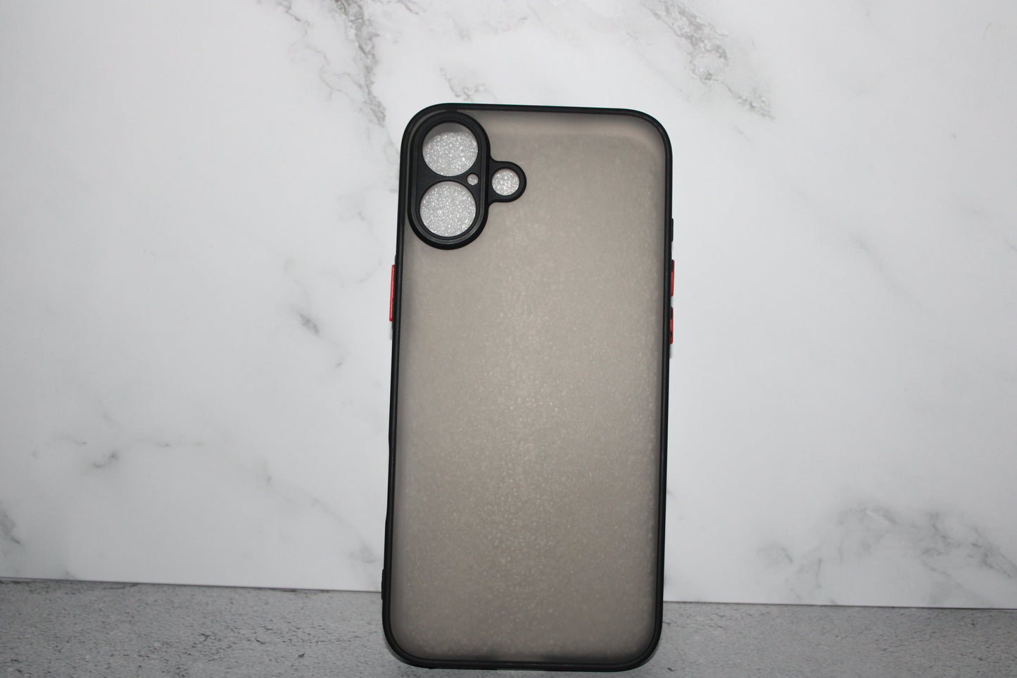 Silicone case | Clear Black & Red