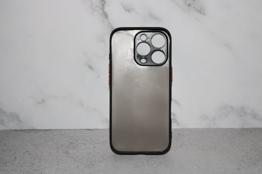 Silicone case | Clear Black & Red